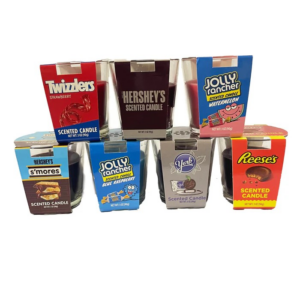 - Officially Licensed Hershey’s Product – Trusted branding that sells itself. - Authentic S’mores Scent – A rich blend of graham cracker, chocolate, and marshmallow. - 3oz Glass Tumbler with Single Wick – Compact, stylish, and perfect for impulse sales. - Strongly Scented Formula – Fills the room with a warm, nostalgic fragrance. - Ideal for Dispensaries & Head Shops – A unique, fun add-on product.Wholesale Benefits: - Fast-Selling & Collectible – Food-scented candles are always in demand. - Impulse-Buy Friendly – Small, affordable, and highly giftable. - Shelf & Countertop Ready – Great for bundles, promotions, and cross-merchandising. - Stock up on Hershey’s S’mores scented candles and bring the warmth of campfire treats to your store. Order in bulk today to maximize profits!