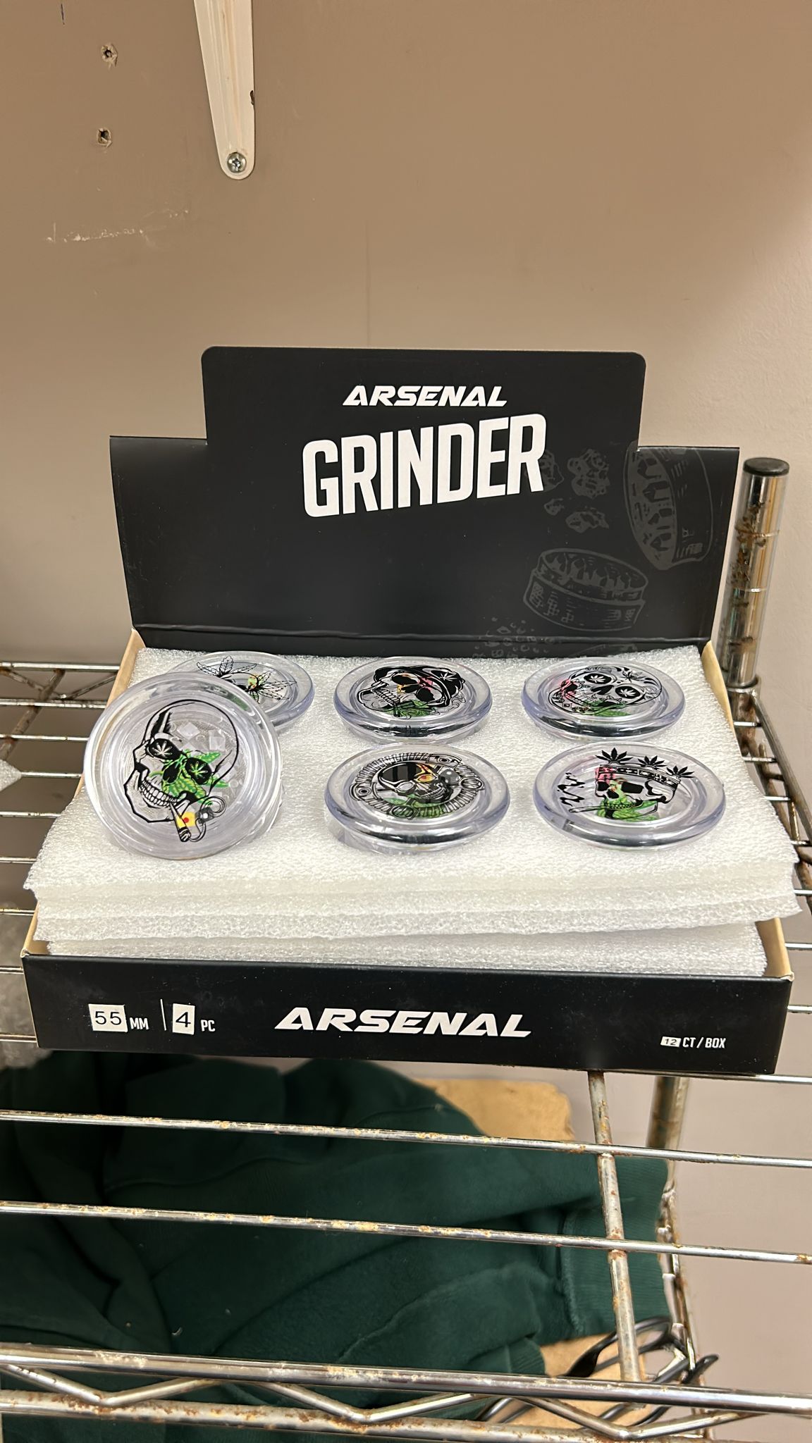 Arsenal Clear Neon 60mm 5pcs Acrylic Grinder - BDL-ARS-60MM-G