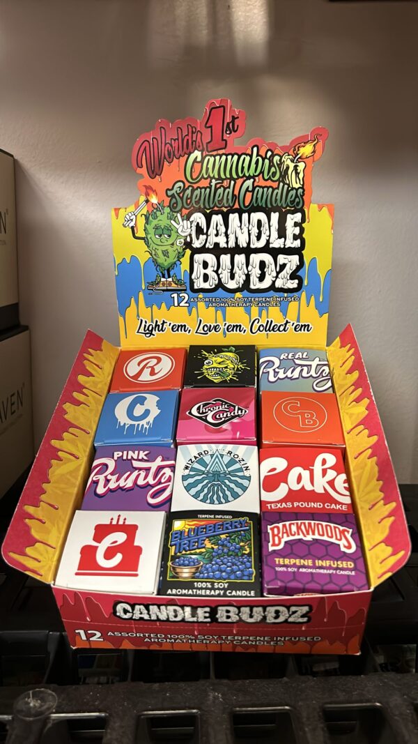 Candle Budz Cannabis Scented (Display of 12)