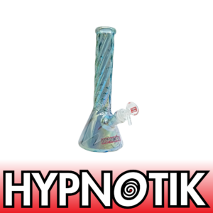HYPNOTIK 10 INCH TWISTED RAINBOW GLASS BEAKER BONG - HB016-REG