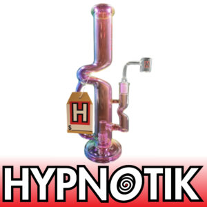 HYPNOTIK 12 INCH AURORA PRISM COIL RIG WITH GLASS BANGER, ELECTRO. BDL- HB001