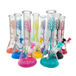 HYPNOTIK 14 INCH 7MM TREE OF LIFE BONG. BDL-HB306