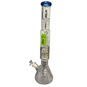 20 INCH 9MM CLOVER DOUBLE OVERSIZED PERK BONG. BDL-WPA-247