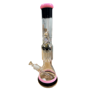 17 INCH CANDY PINK BONG WITH OVERSIZED PERK. BDL-ARB239