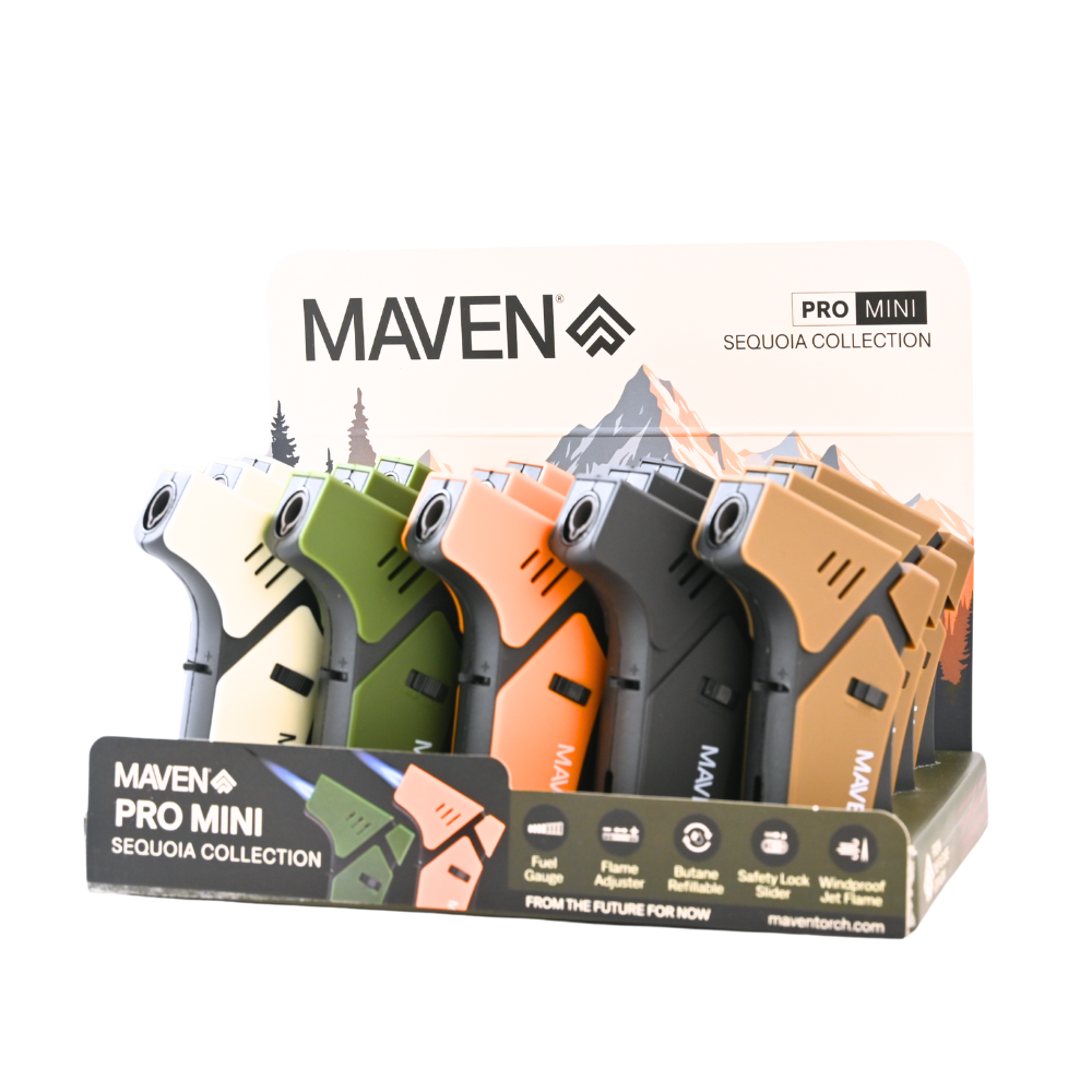 Maven Pro Mini Sequoia Collection Lighters - 15ct - BDL-MVN-PRO-MNI-SQIA