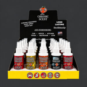 DISPLAY OF 20 ORANGE CHRONIC 2 OZ SPRAY BOTTLES - BDL-OC-SPR- 2OZ-DIS
